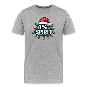 1 Prozent Geist Lustiges Weihnachten Subtil Bah Hu - Männer Premium Bio T-Shirt - Grau meliert - Vorne - Damien (186cm)