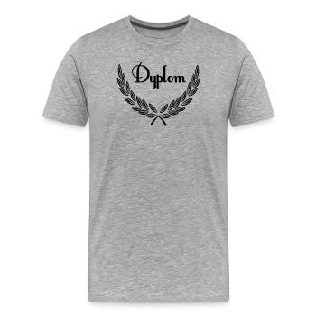 dyplom - Männer Premium Bio T-Shirt - Grau meliert - Vorne - Damien (186cm)