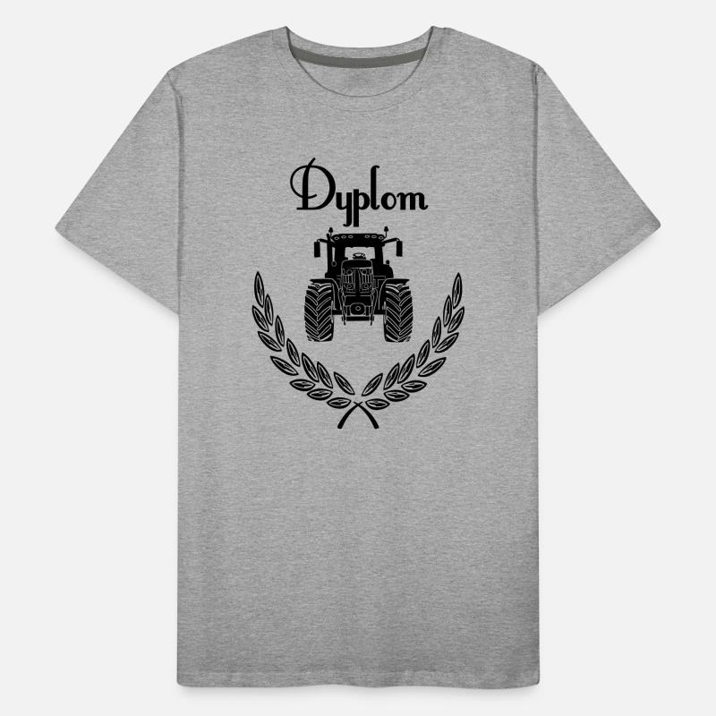 Dyplom Traktor Männer Premium Bio T-Shirt