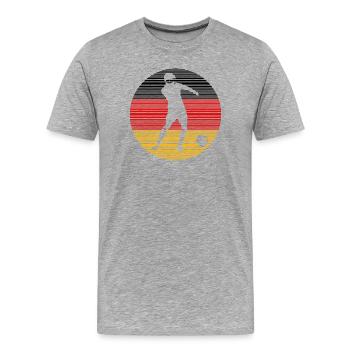 Footballer - Men's Premium Organic T-Shirt - heather grey - Front - Damien (186cm)