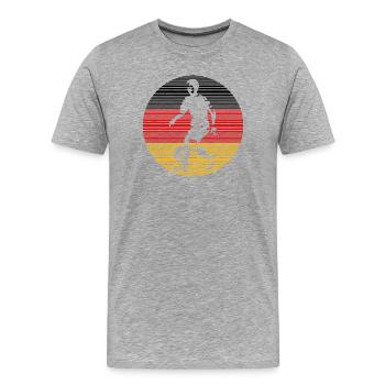 Soccer Players - Men's Premium Organic T-Shirt - heather grey - Front - Damien (186cm)