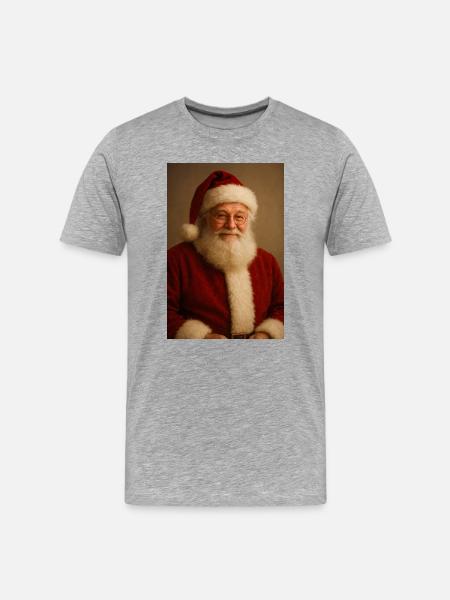 Santa Claus classic in red fur - Men's Premium Organic T-Shirt - heather grey
