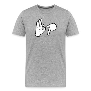 Tendance Six Seven - T-shirt bio Premium Homme - gris chiné - Devant - Damien (186cm)