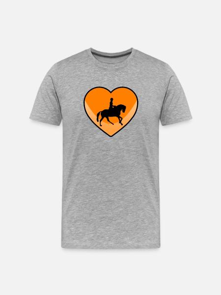 horses - Men's Premium Organic T-Shirt - heather grey