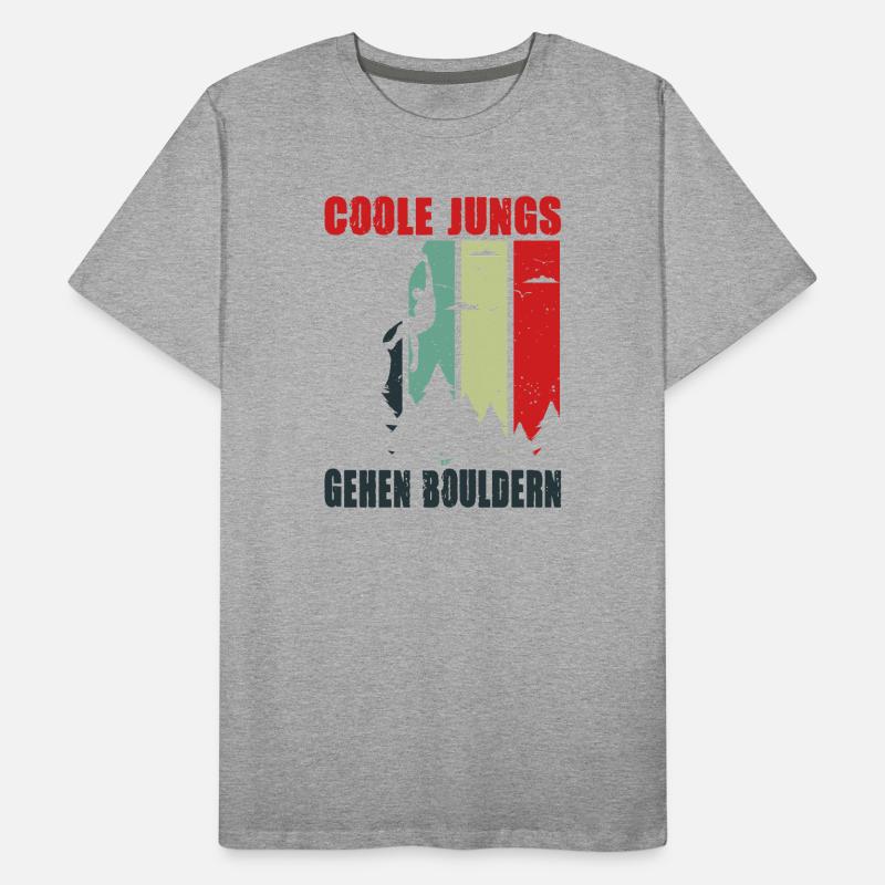 Bouldern Geschenke Klettern Kletterer Boulderer Männer Premium Bio T-Shirt