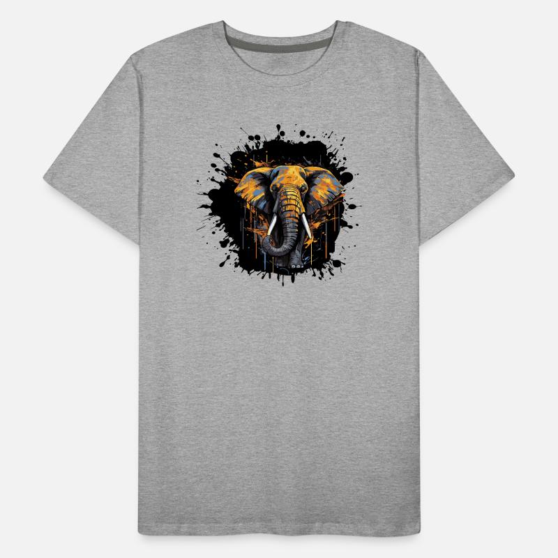 Éclaboussure d’éléphant T-shirt bio Premium Homme