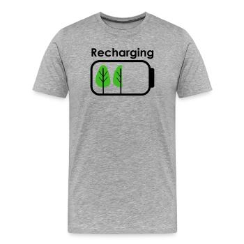 Recharge - T-shirt bio Premium Homme - gris chiné - Devant - Damien (186cm)