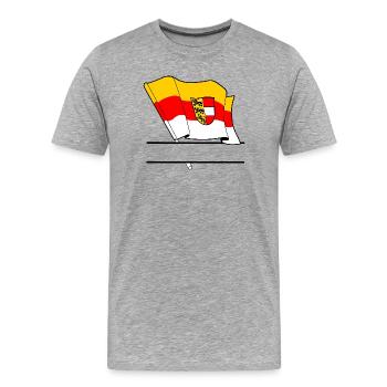 Kärnten Vlag – Namespace - T-shirt bio Premium Homme - gris chiné - Devant - Damien (186cm)