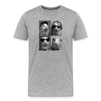 guinea pig - Men's Premium Organic T-Shirt - heather grey - Front - Damien (186cm)