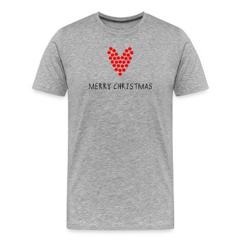 FROHE WEIHNACHTEN. WEIHNACHTEN. FROHE WEIHNACHTEN. FROHE WEIHNACHTEN - Männer Premium Bio T-Shirt - Grau meliert - Vorne - Damien (186cm)