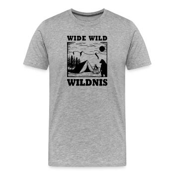 Wide Wild Wilderness - Men's Premium Organic T-Shirt - heather grey - Front - Damien (186cm)