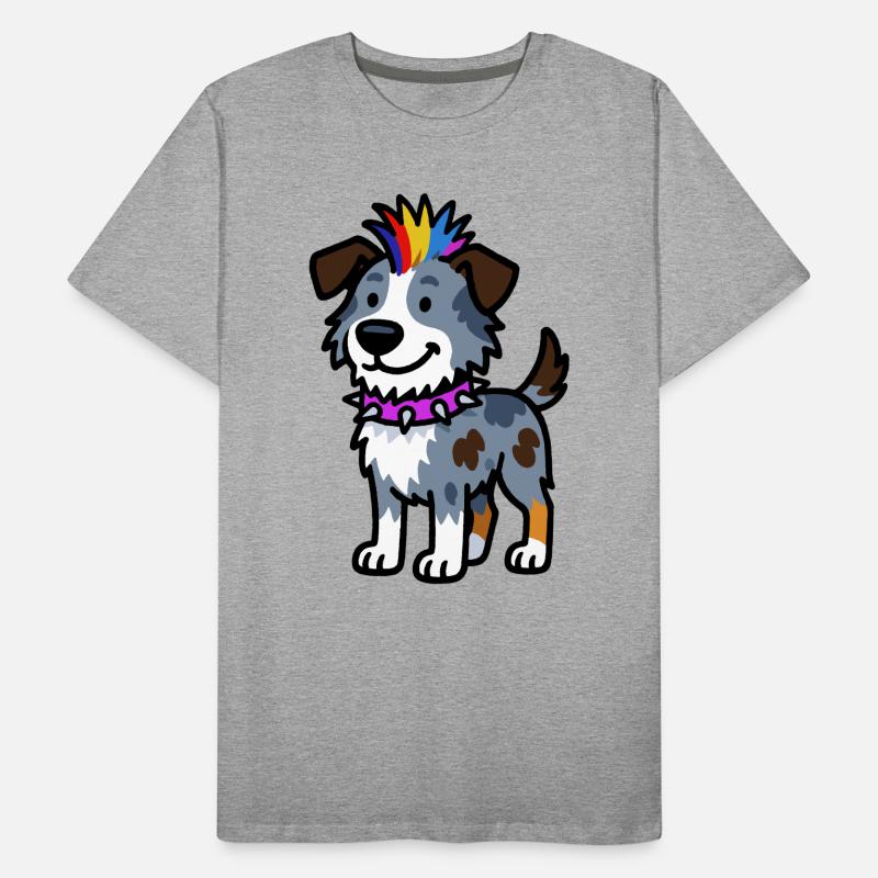 Cooles Australian Shepherd Punk Design Männer Premium Bio T-Shirt