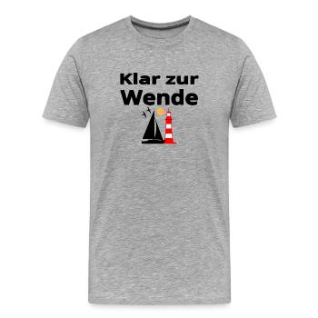 Sail - Men's Premium Organic T-Shirt - heather grey - Front - Damien (186cm)