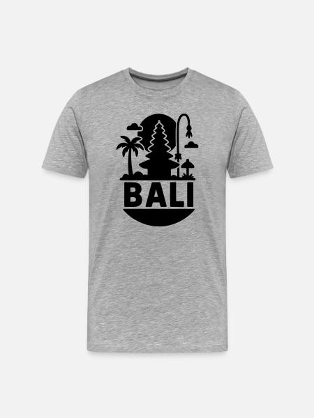 Bali Silhouette - T-shirt bio Premium Homme - gris chiné