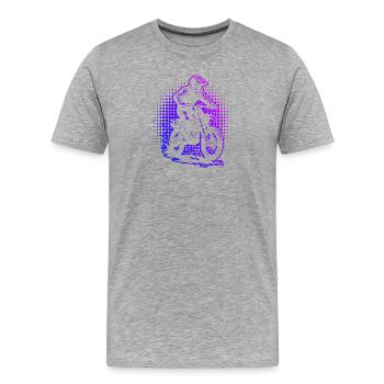 Ich liebe Motocross cooles Motiv für Motocross - Männer Premium Bio T-Shirt - Grau meliert - Vorne - Damien (186cm)