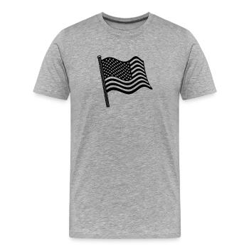 Flagge der Vereinigten Staaten - Männer Premium Bio T-Shirt - Grau meliert - Vorne - Damien (186cm)