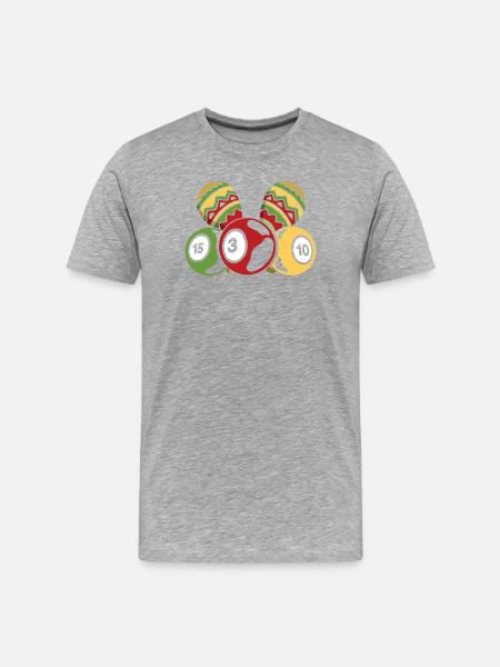 Bingo Game Bingo & Maracas Fiesta Bingo - Men's Premium Organic T-Shirt - heather grey