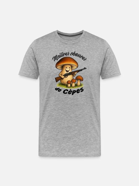 Best Porcini Hunters - Men's Premium Organic T-Shirt - heather grey