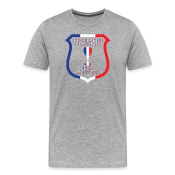 FFA Französische Föderation von Alcolos - Männer Premium Bio T-Shirt - Grau meliert - Vorne - Damien (186cm)