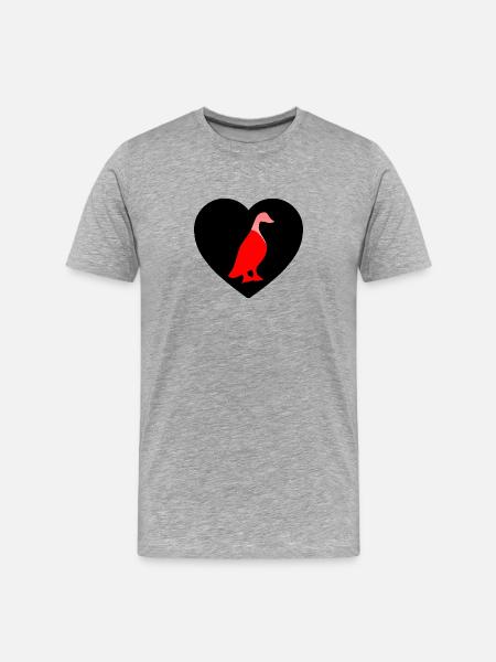 Ducks - Men's Premium Organic T-Shirt - heather grey