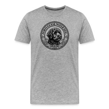 Portugiesischer Wasserhund - Portie - Männer Premium Bio T-Shirt - Grau meliert - Vorne - Damien (186cm)