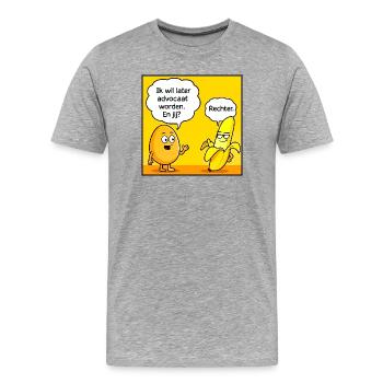 Lawyer and Judge Comedy - Men's Premium Organic T-Shirt - heather grey - Front - Damien (186cm)