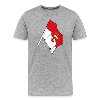 Drapeau de Salzbourg - T-shirt bio Premium Homme - gris chiné - Devant - Damien (186cm)