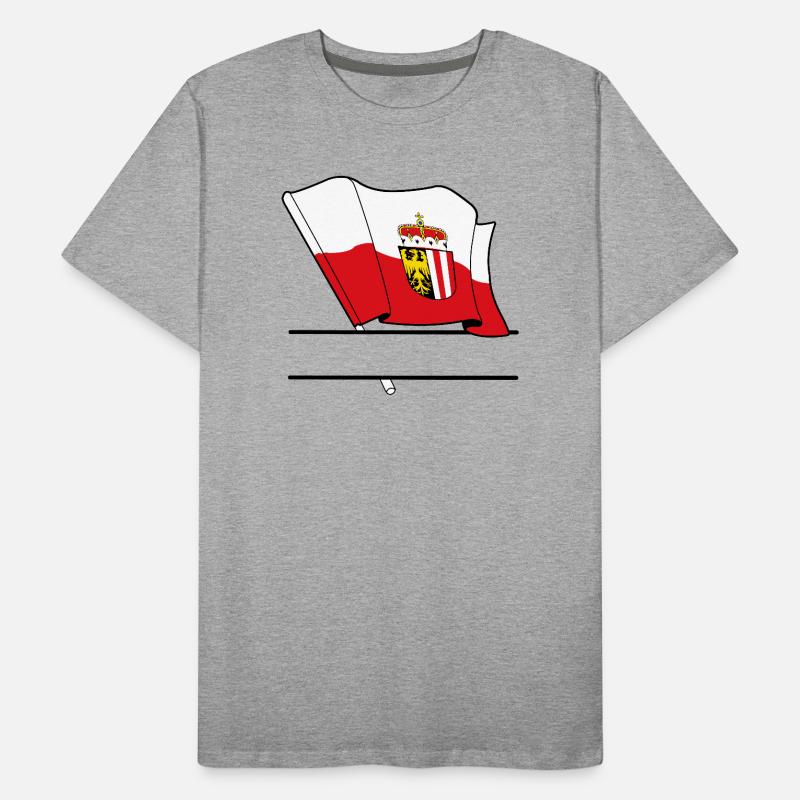 Upper Austria Flag – Text Space Men's Premium Organic T-Shirt