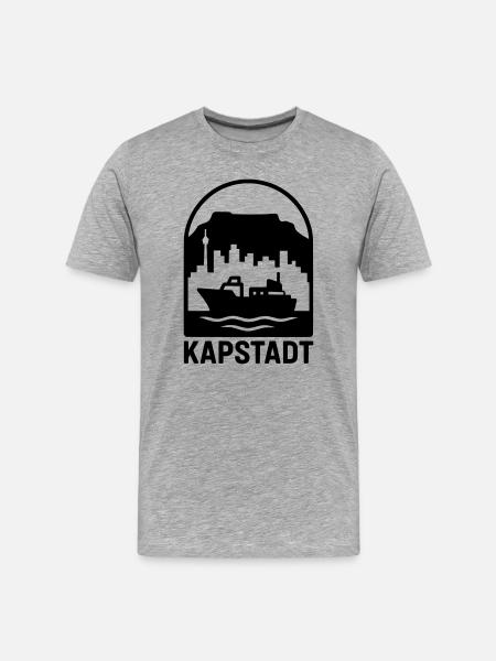 Cape Town Silhouette Table Mountain - Men's Premium Organic T-Shirt - heather grey