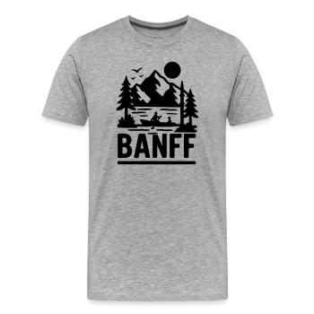 Banff National Park - Men's Premium Organic T-Shirt - heather grey - Front - Damien (186cm)