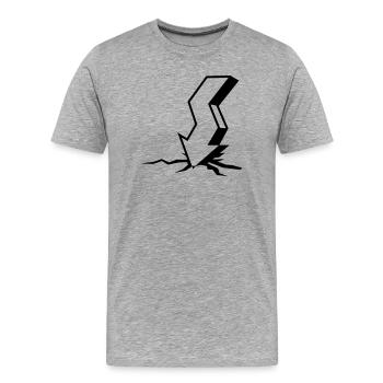 Stock market crash - Men's Premium Organic T-Shirt - heather grey - Front - Damien (186cm)