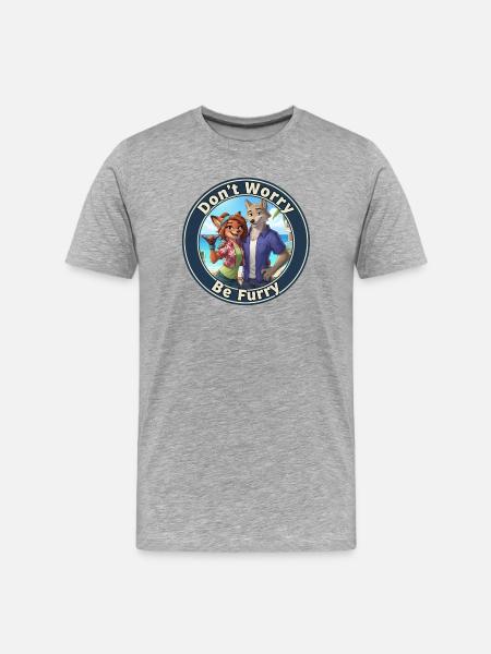 Fursona Be Furry - Men's Premium Organic T-Shirt - heather grey