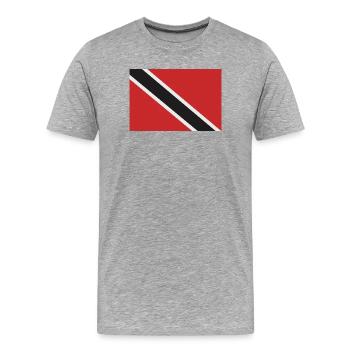 Drapeau de Trinité-et-Tobago - T-shirt bio Premium Homme - gris chiné - Devant - Damien (186cm)