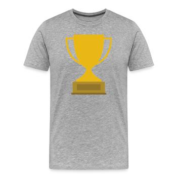 Trophée - T-shirt bio Premium Homme - gris chiné - Devant - Damien (186cm)