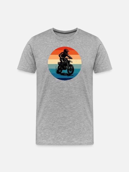 Great Motocross Gift for Motocross - Men's Premium Organic T-Shirt - heather grey