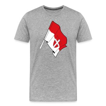 Wien County Flag - Men's Premium Organic T-Shirt - heather grey - Front - Damien (186cm)