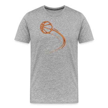 Basketball Basketball Player Gift Idea Baller Bball - Men's Premium Organic T-Shirt - heather grey - Front - Damien (186cm)