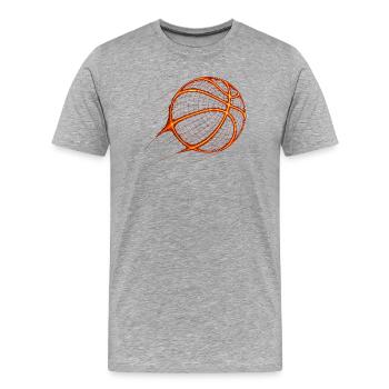 Basketball Basketball Player Gift Idea Baller Bball - Men's Premium Organic T-Shirt - heather grey - Front - Damien (186cm)