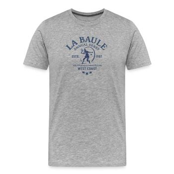 La Baule Derby Tennis West Coast - Men's Premium Organic T-Shirt - heather grey - Front - Damien (186cm)