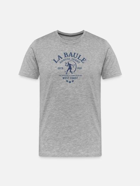 La Baule Derby Tennis West Coast - Men's Premium Organic T-Shirt - heather grey