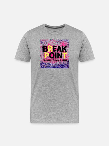 Tennis Break Point Winner Design - Men's Premium Organic T-Shirt - heather grey