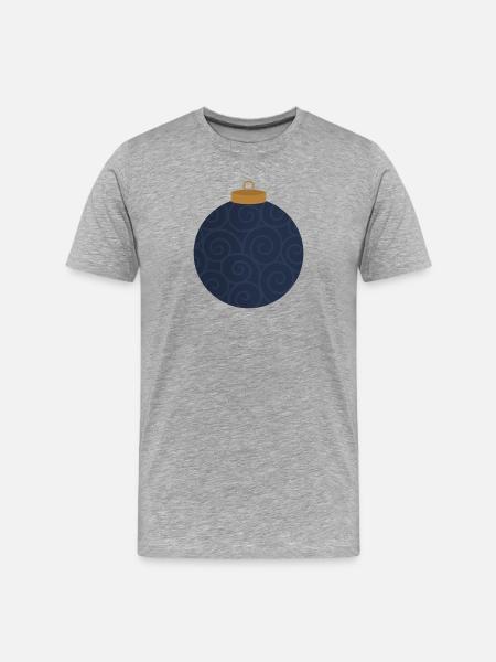 Navy Swirl Ornament - Men's Premium Organic T-Shirt - heather grey