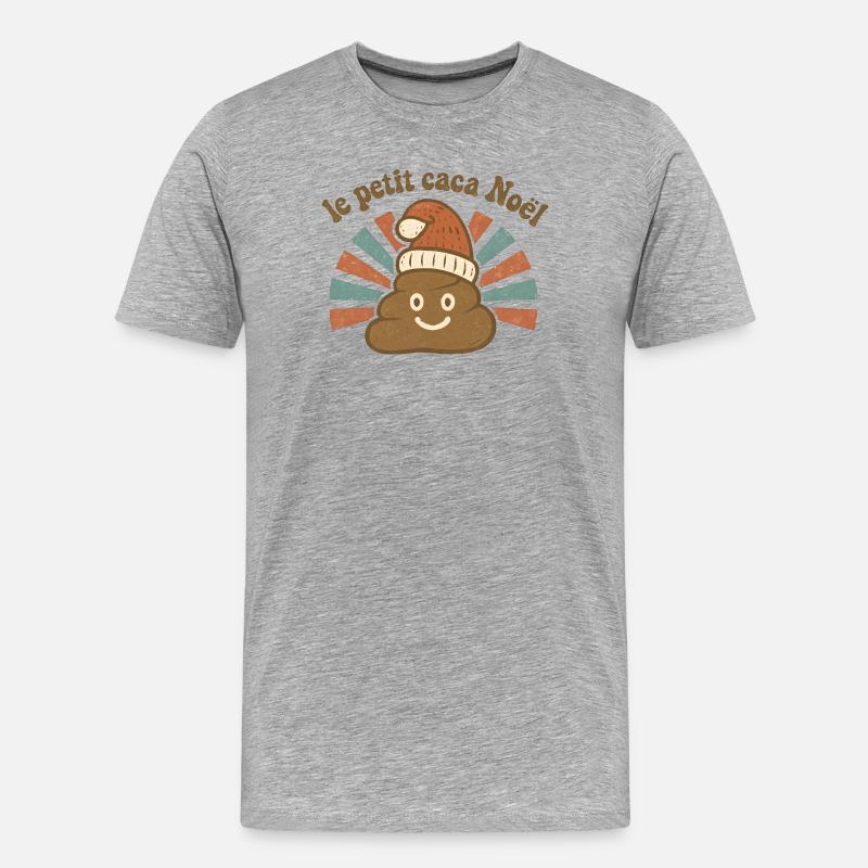Der Weihnachtskakao - Männer Premium Bio T-Shirt - Grau meliert