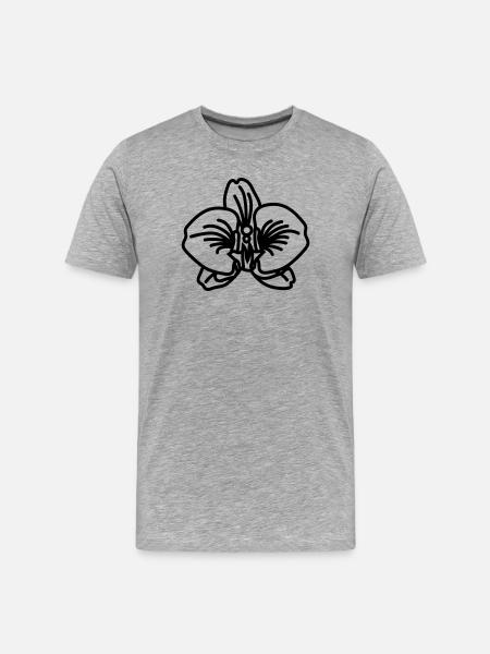 orchidée - T-shirt bio Premium Homme - gris chiné