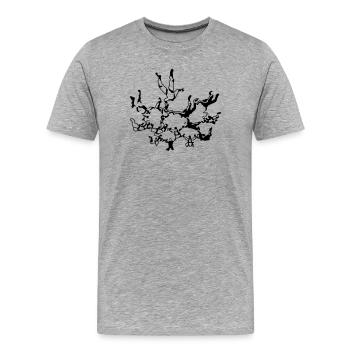 skydiving - Men's Premium Organic T-Shirt - heather grey - Front - Damien (186cm)