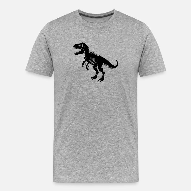 T-rex fossil - Men's Premium Organic T-Shirt - heather grey