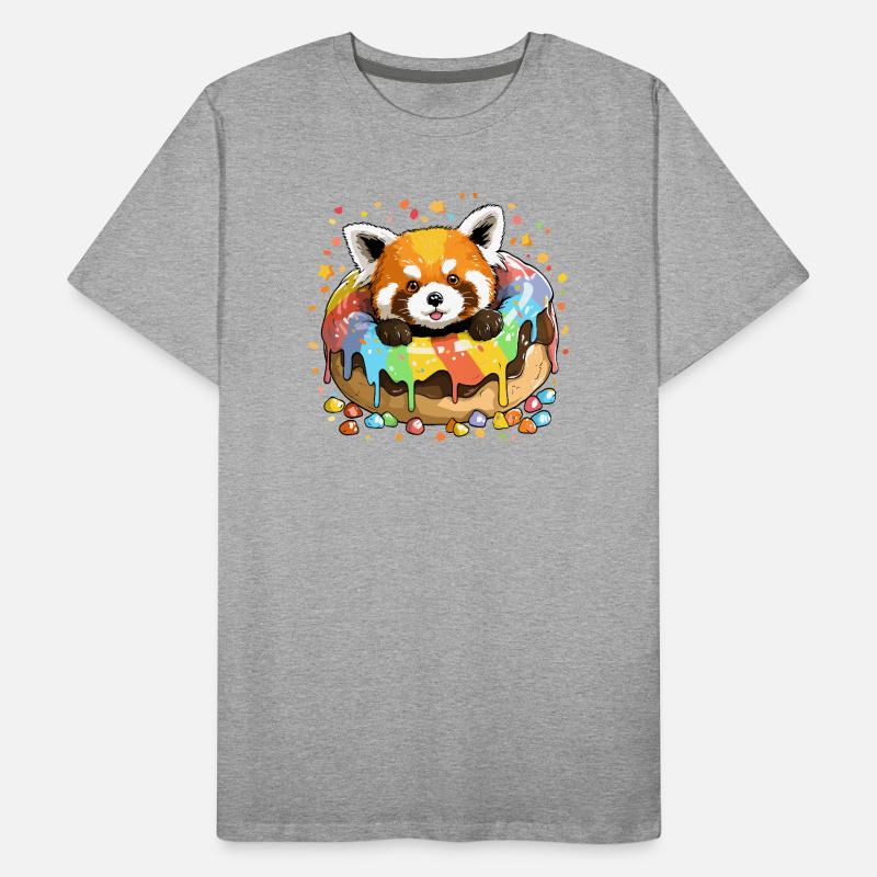 Red Panda Cake Magic Men's Premium Organic T-Shirt