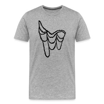 Elegant_Jewelry_Line_Art - Men's Premium Organic T-Shirt - heather grey - Front - Damien (186cm)