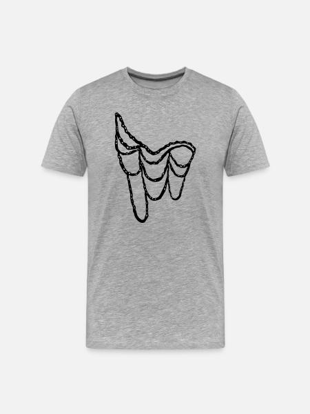 Elegant_Jewelry_Line_Art - Men's Premium Organic T-Shirt - heather grey