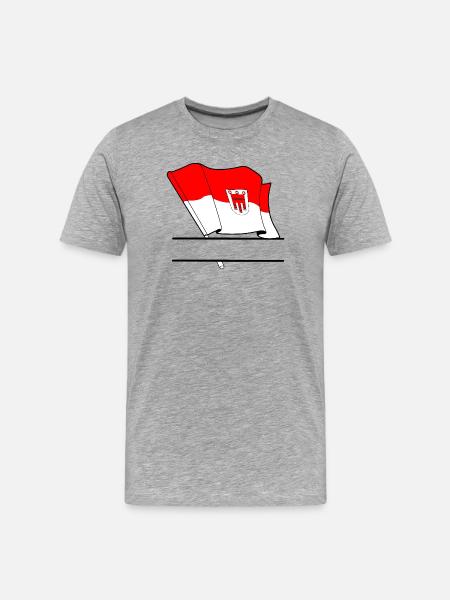 Vorarlberg Flag Namespace - Men's Premium Organic T-Shirt - heather grey